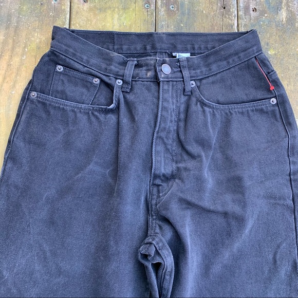 Vintage 90s Black 100% Cotton High Waisted Straight Leg Casual Denim Mom Jeans - Picture 3 of 16